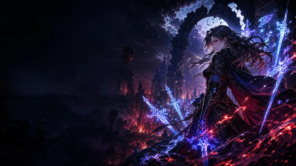 AI-generated Too Many Heroes for the Demon Lord manhwa translate AI hero image for Nayovi OCR translation.