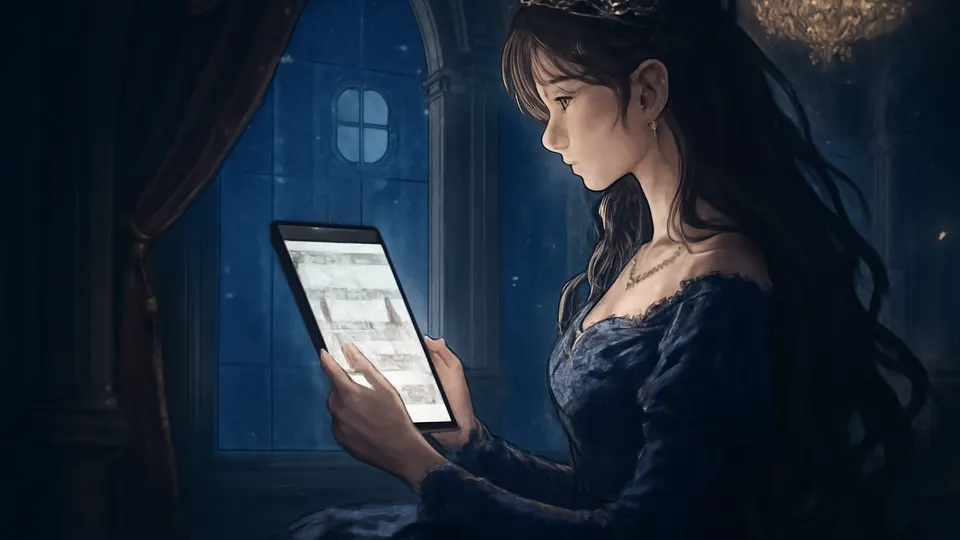 AI-generated Who Made Me a Princess manhwa translate AI hero image for Nayovi OCR translation.